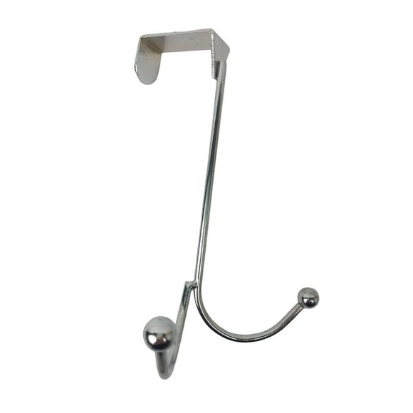 Essentials Over the Door Double Hooks New Chrome Plated Hang Clothes 6" - Picture 4 of 5
